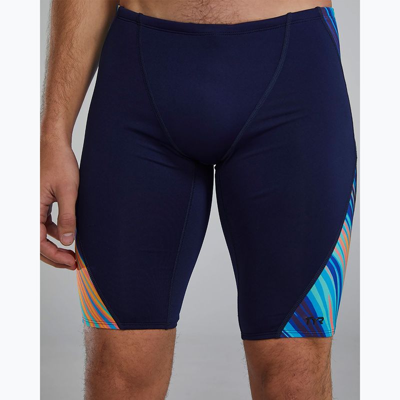 Pánske plavky jammer TYR Durafast Elite Riptidal Jammer teal/orange 9