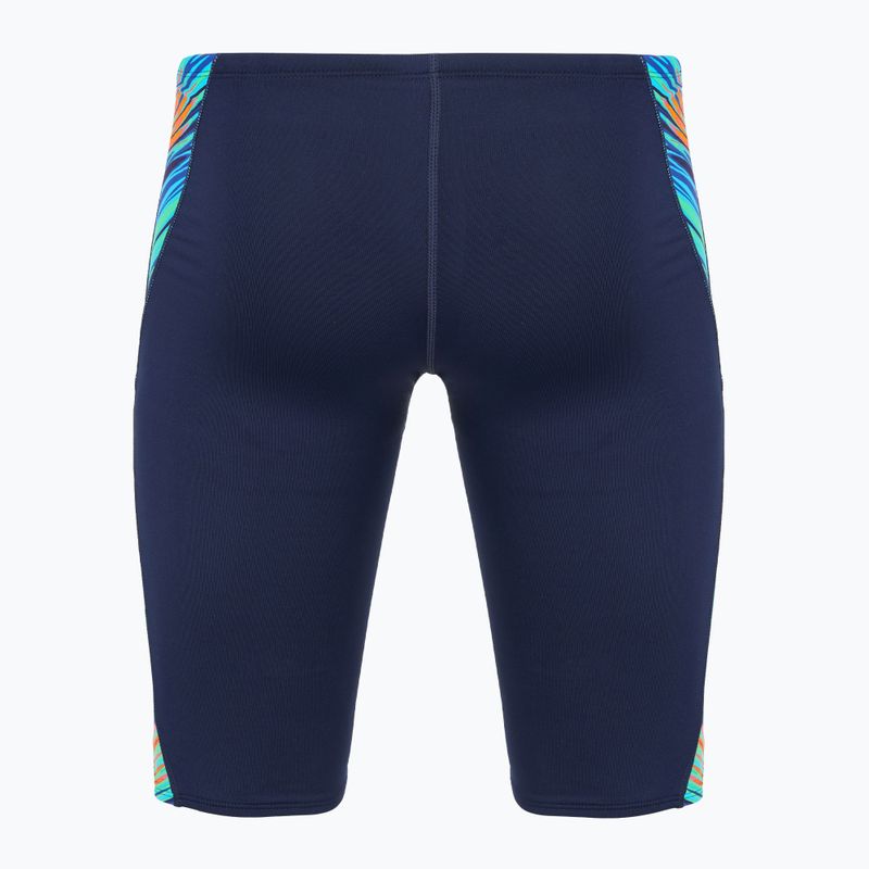 Pánske plavky jammer TYR Durafast Elite Riptidal Jammer teal/orange 2