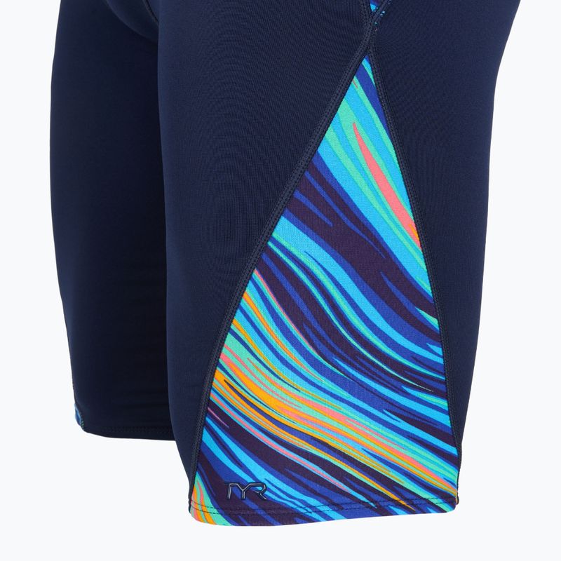Pánske plavky jammer TYR Durafast Elite Riptidal Jammer teal/orange 3