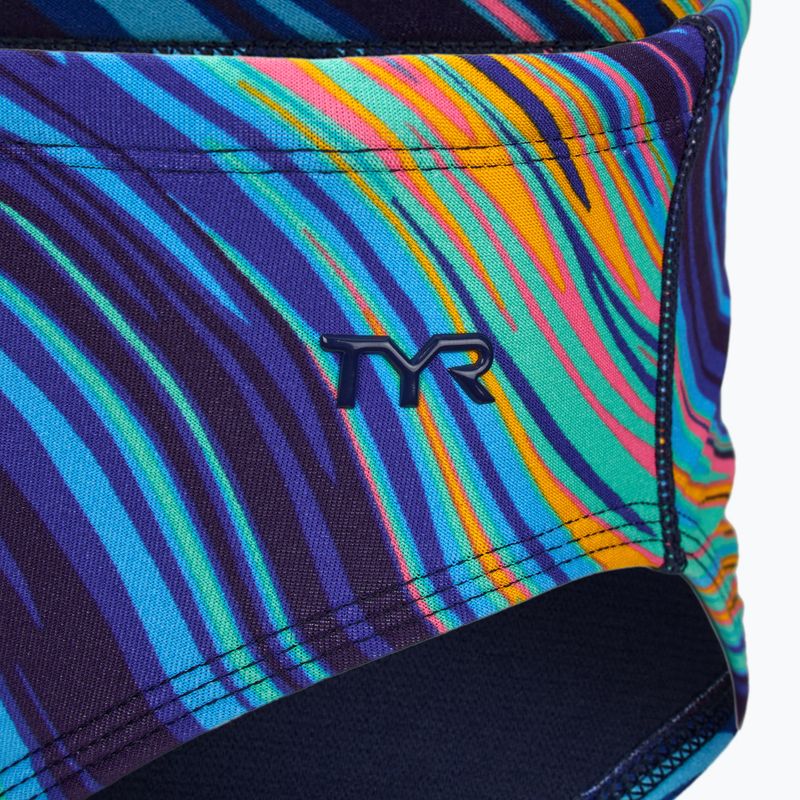 Pánske plavky TYR Durafast Elite Riptidal Briefs teal/orange 3