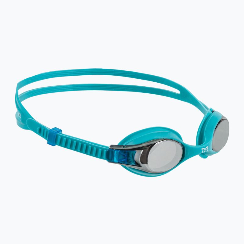 Detské plavecké okuliare TYR Swimple Metallized silver / blue
