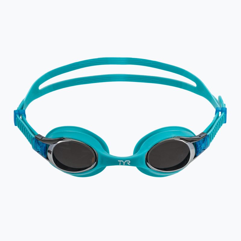Detské plavecké okuliare TYR Swimple Metallized silver / blue 2