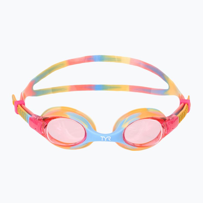 Detské plavecké okuliare TYR Swimple Tie Dye Non-Mirrored pink/orange/yellow 2