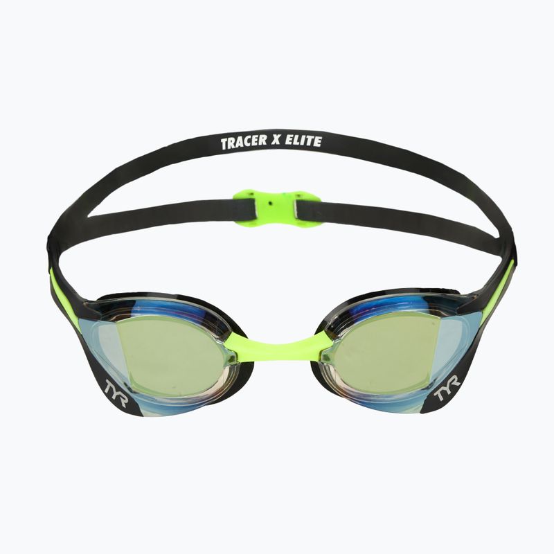 Plavecké okuliare TYR Tracer-X Elite Racing Mirrored black/lime 2