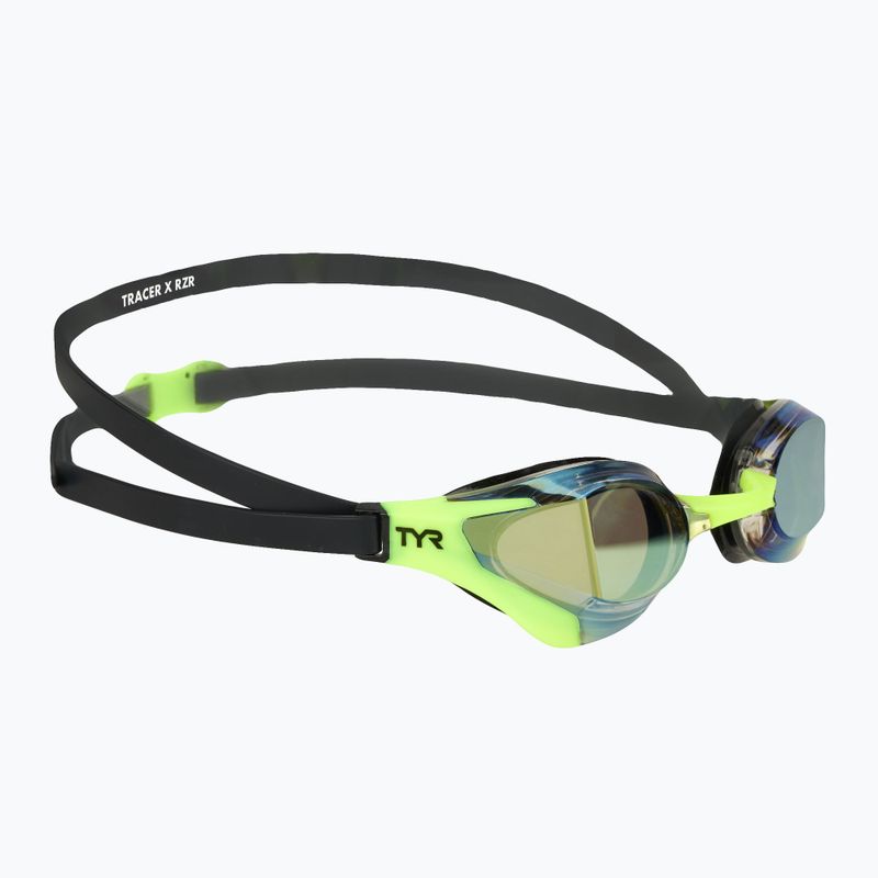 Plavecké okuliare TYR Tracer-X RZR Mirrored limelight