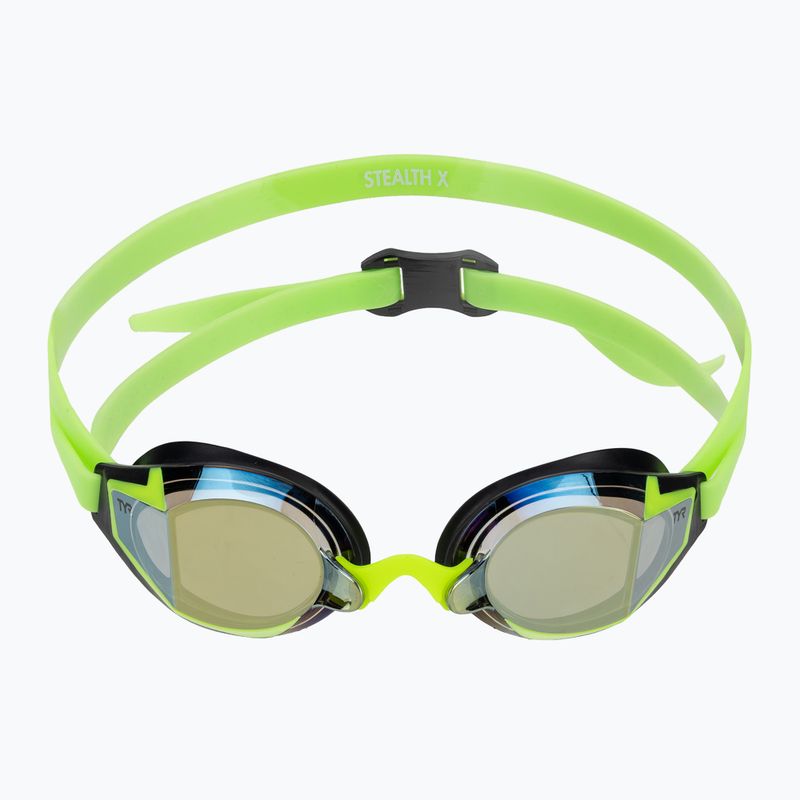 Plavecké okuliare TYR Stealth-X Performance Mirrored electro lime 2