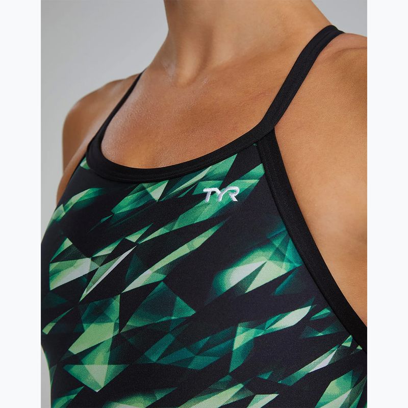 Dámske jednodielne plavky TYR Durafast Elite Triadic Diamondfit green 9