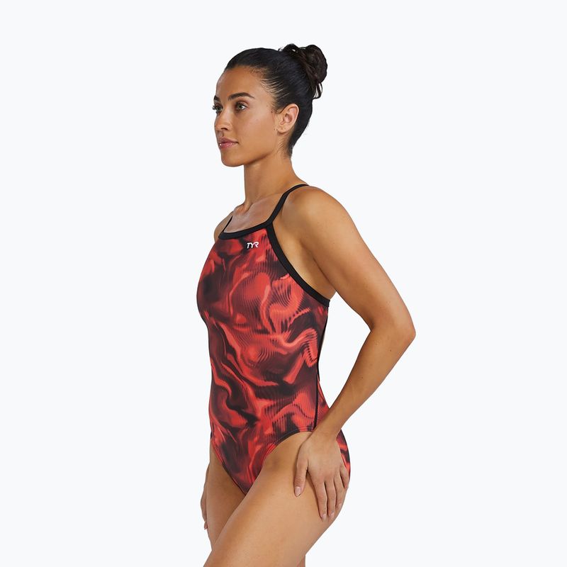 Dámske jednodielne plavky Tyr Durafast Elite Waveform Diamondfit red 4