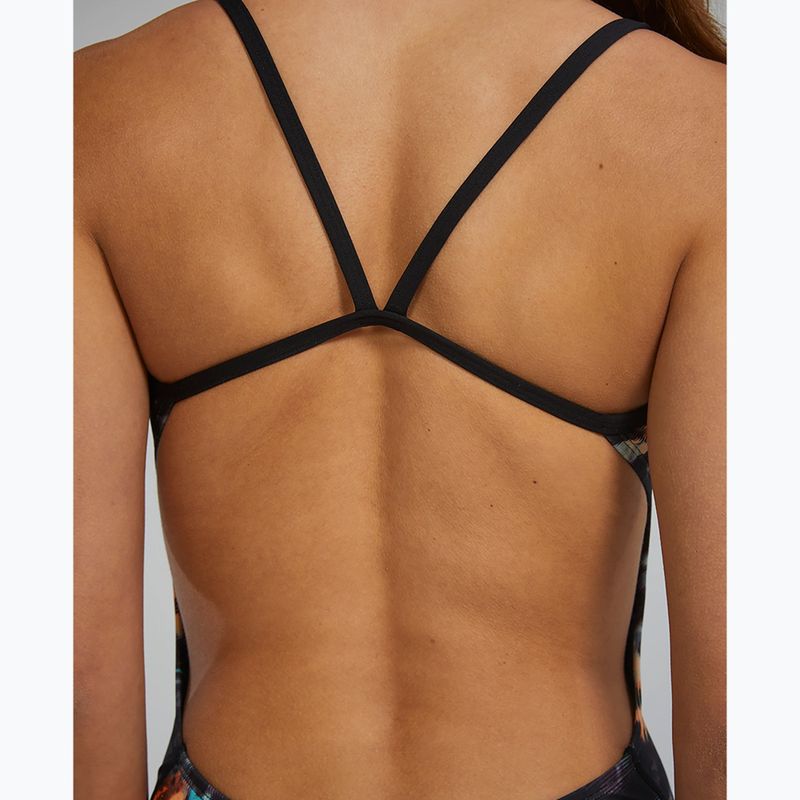 Dámske jednodielne plavky Tyr Durafast Elite Validus Cutoutfit orange/aqua/black 6