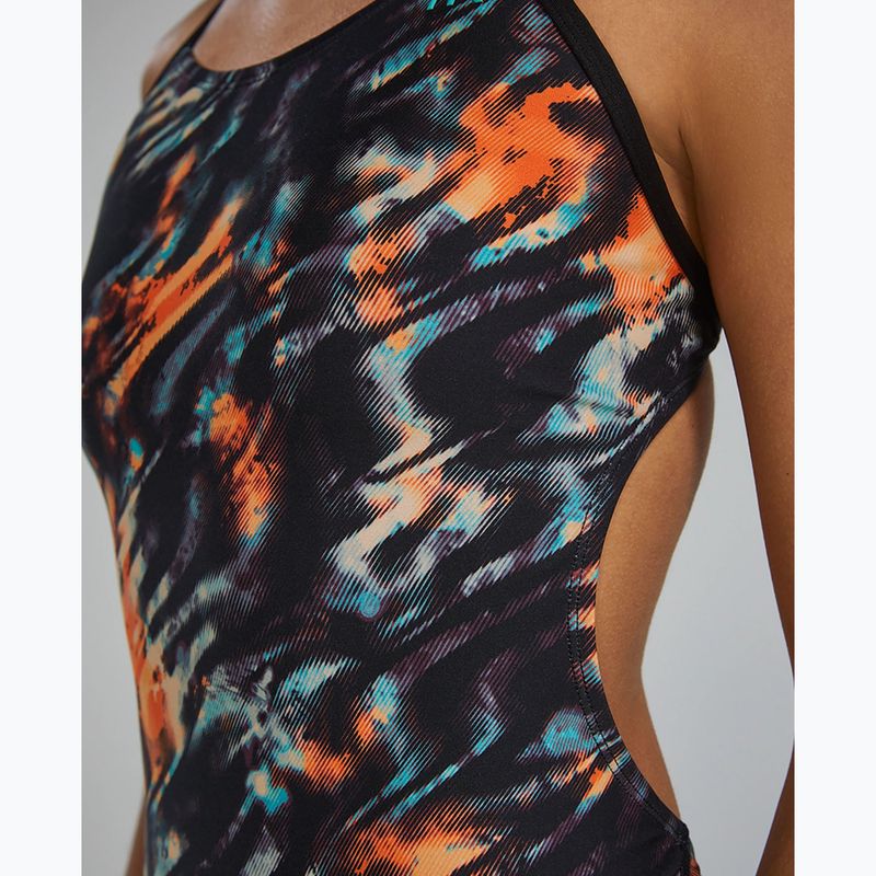 Dámske jednodielne plavky Tyr Durafast Elite Validus Cutoutfit orange/aqua/black 8
