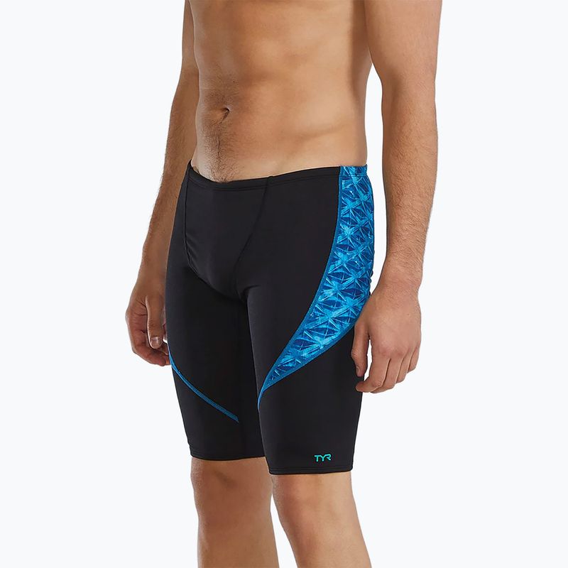 Pánske plavky jammery TYR Durafast Elite Oceanid Jammer light blue/aqua 3