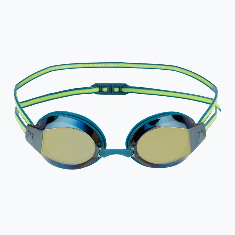 Plavecké okuliare TYR Blackops 140 Ev Racing Mirrored turquoise/lime 2