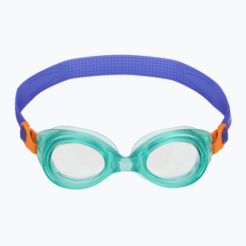 Detské plavecké okuliare TYR Aqua Blaze green/orange 2