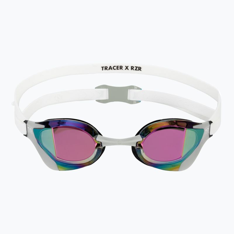 Plavecké okuliare TYR Tracer-X RZR Mirrored white/grey 2