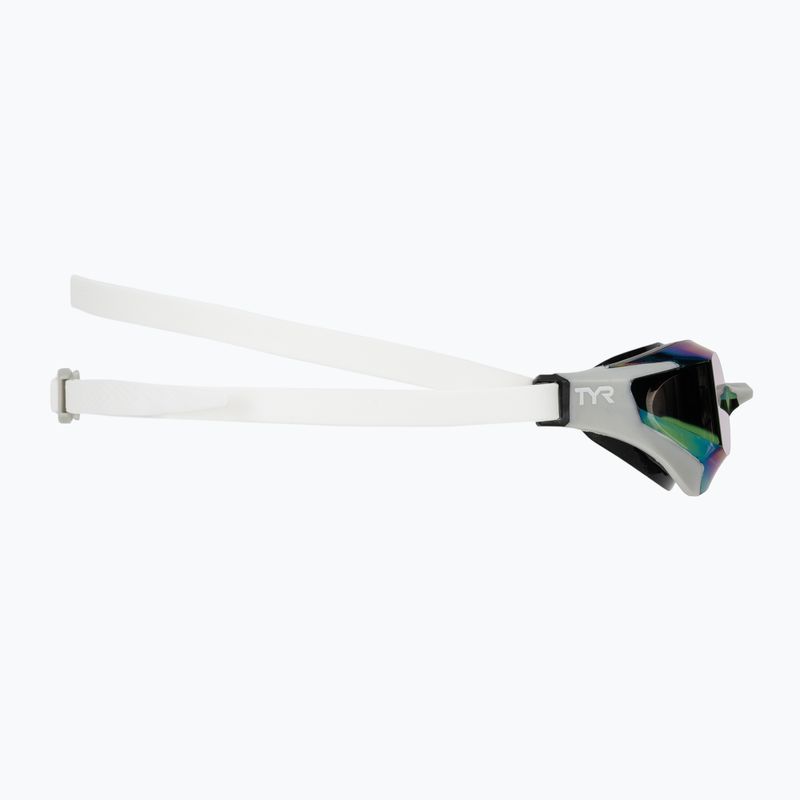Plavecké okuliare TYR Tracer-X RZR Mirrored white/grey 3