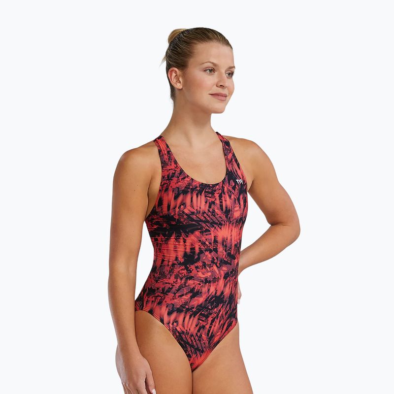 Dámske jednodielne plavky TYR Durafast Lite Seismo Maxfit red 3