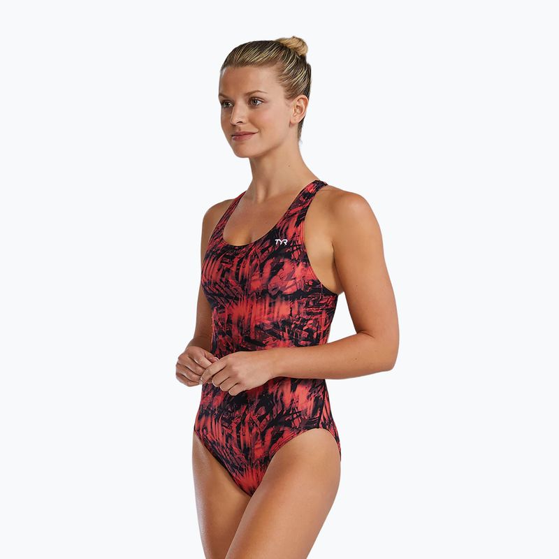 Dámske jednodielne plavky TYR Durafast Lite Seismo Maxfit red 4