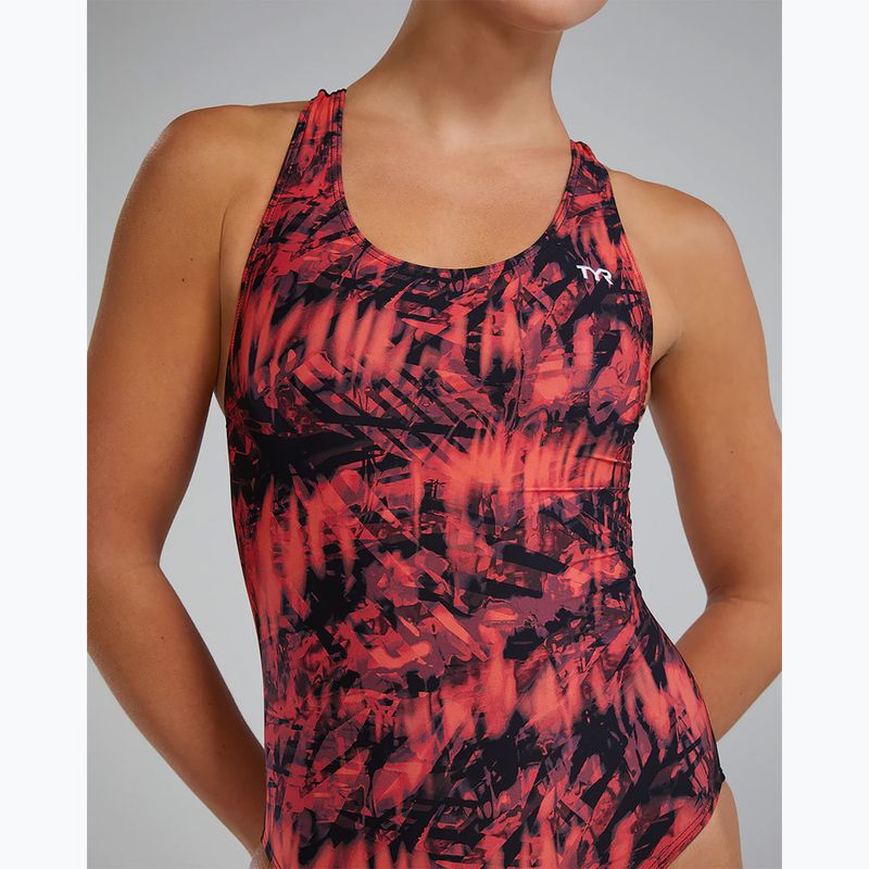 Dámske jednodielne plavky TYR Durafast Lite Seismo Maxfit red 5