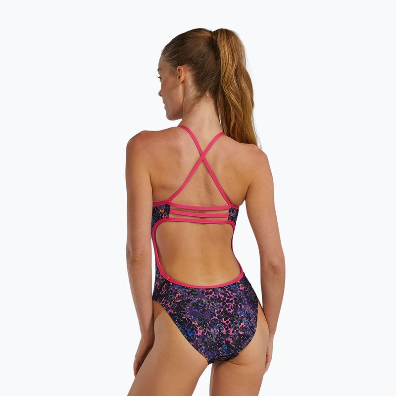 Dámske jednodielne plavky TYR Durafast Elite Trinityfit petunia stipple 2