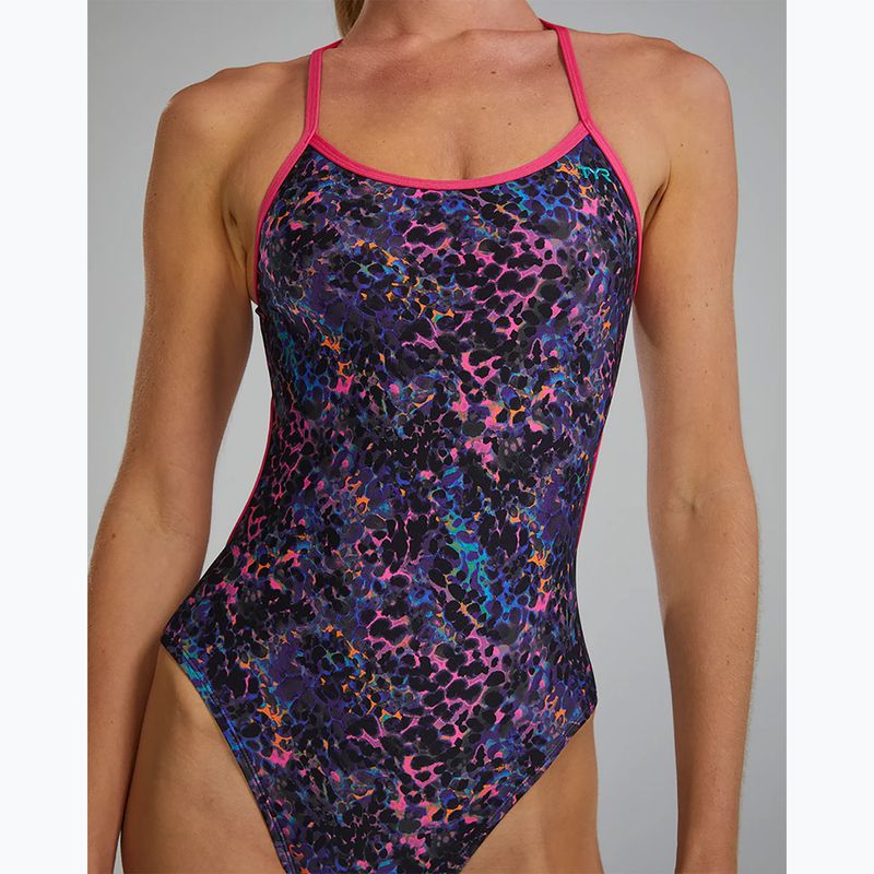 Dámske jednodielne plavky TYR Durafast Elite Trinityfit petunia stipple 5
