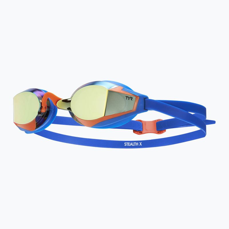 Plavecké okuliare TYR Stealth-X Performance Mirrored navy/gold