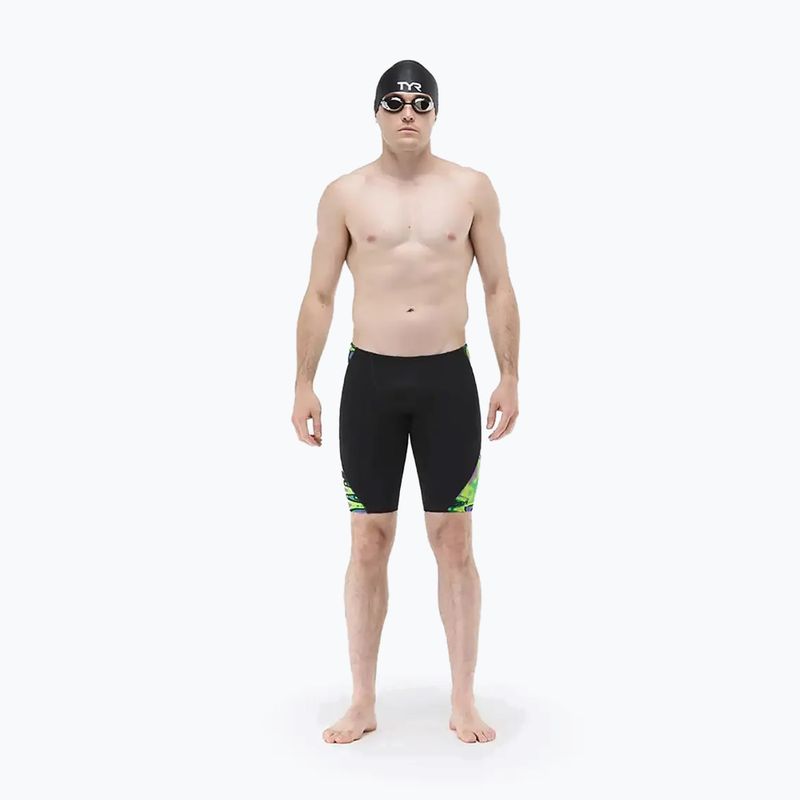Pánske plavky jammery TYR Splice Flux Jammer lime/multi 2
