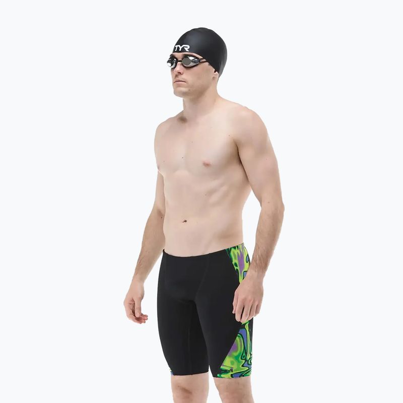 Pánske plavky jammery TYR Splice Flux Jammer lime/multi 6