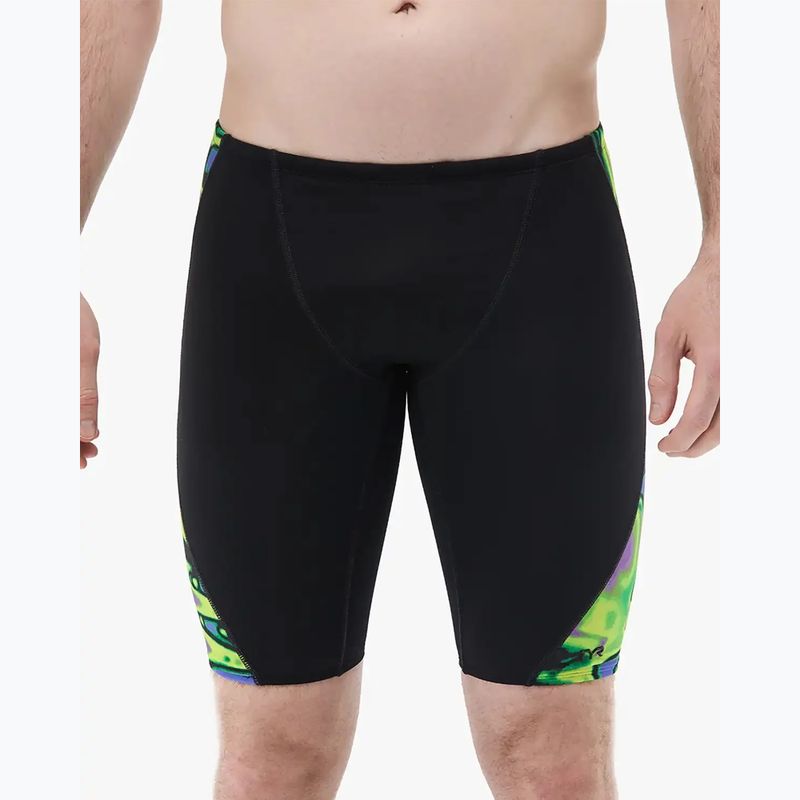 Pánske plavky jammery TYR Splice Flux Jammer lime/multi 7