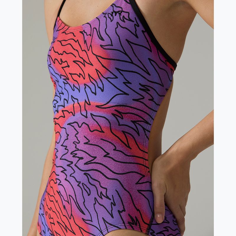Dámske jednodielne plavky Tyr Cutoutfit Hodori orange/purple 6