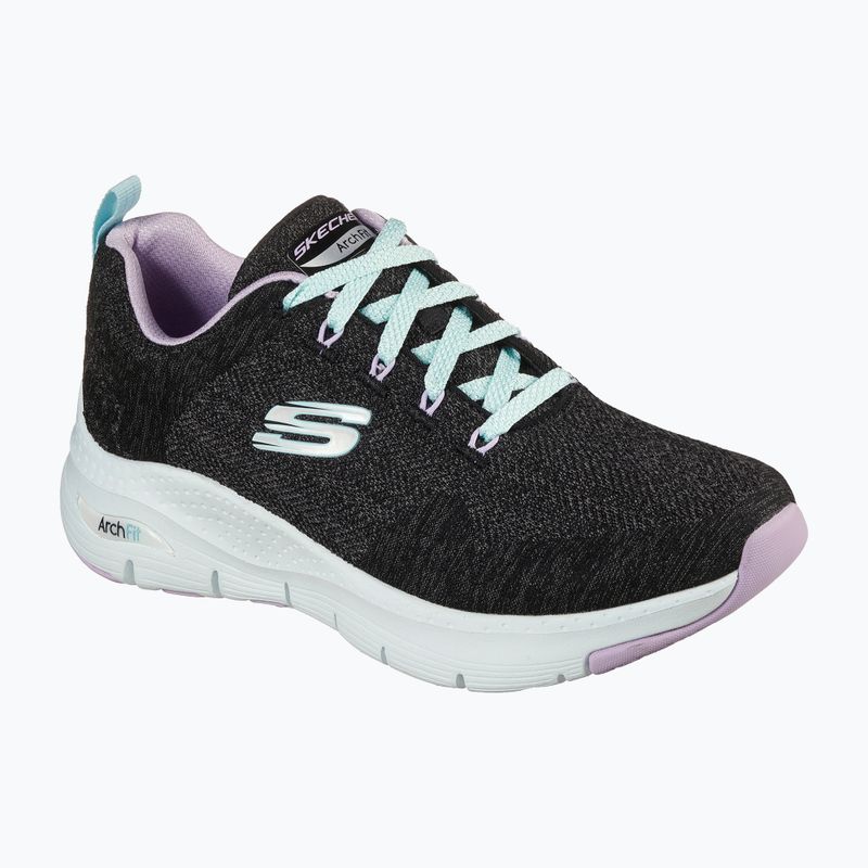 Dámska tréningová obuv SKECHERS Arch Fit Comfy Wave black/lavender 7