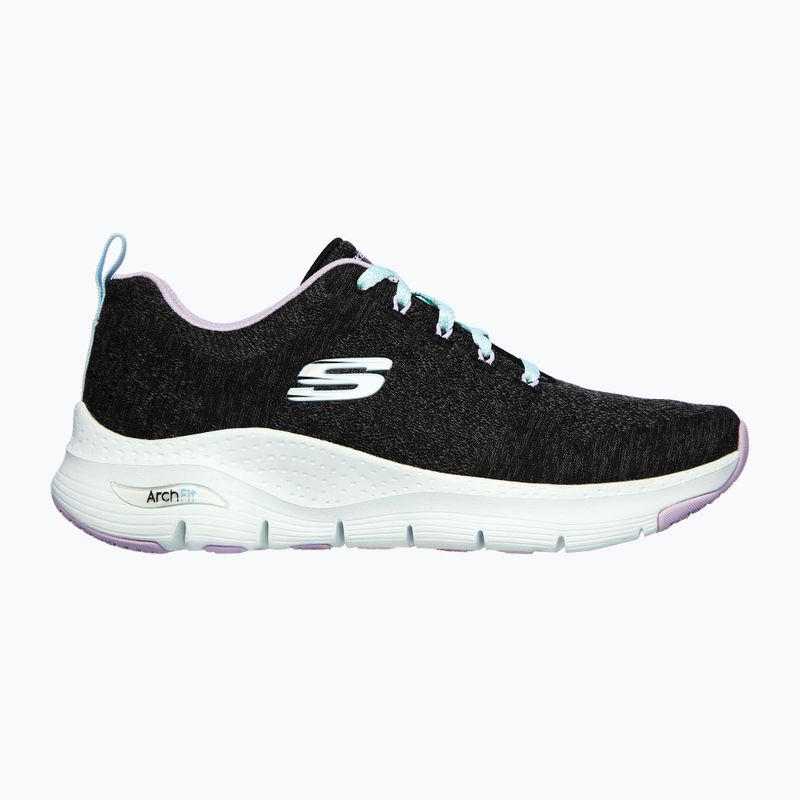 Dámska tréningová obuv SKECHERS Arch Fit Comfy Wave black/lavender 8