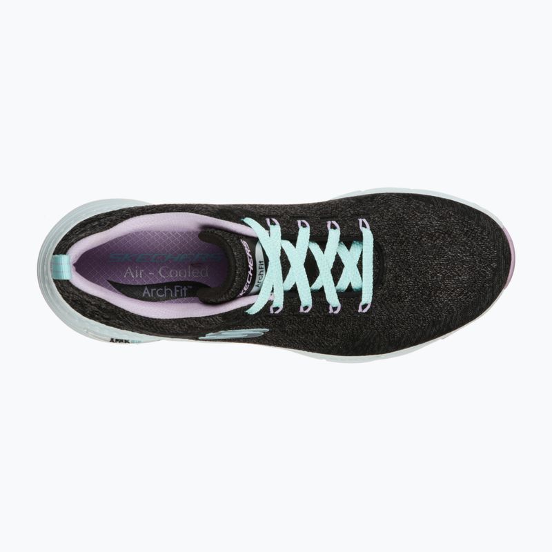 Dámska tréningová obuv SKECHERS Arch Fit Comfy Wave black/lavender 11