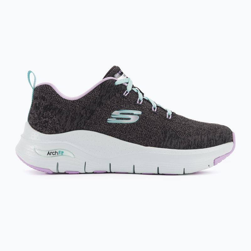 Dámska tréningová obuv SKECHERS Arch Fit Comfy Wave black/lavender 2