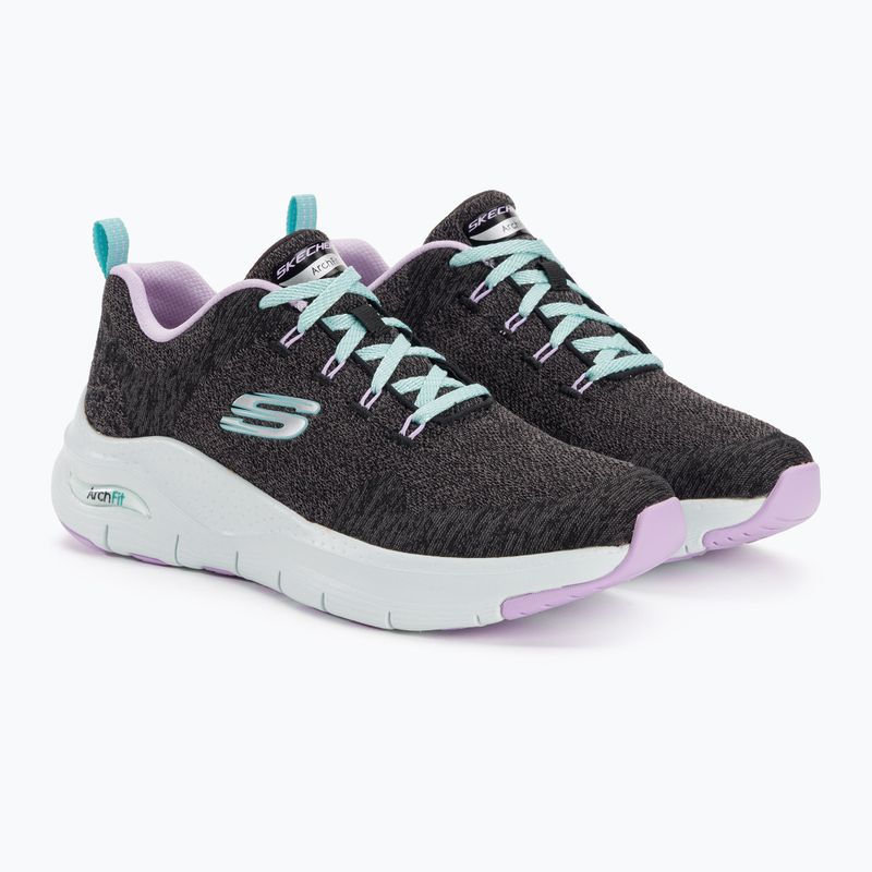 Dámska tréningová obuv SKECHERS Arch Fit Comfy Wave black/lavender 4