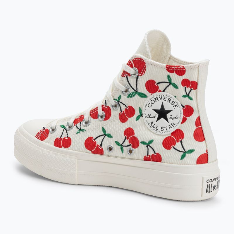 Dámske tenisky Converse Chuck Taylor All Star Lift Platform Cherries Hi egret/red/green 3