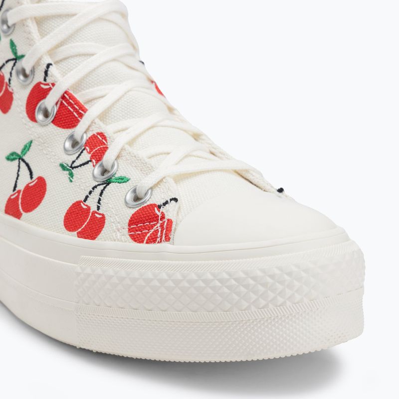 Dámske tenisky Converse Chuck Taylor All Star Lift Platform Cherries Hi egret/red/green 7