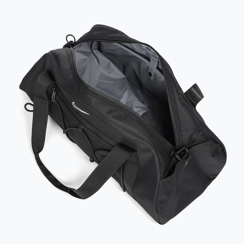 Tréningová taška Nike One Club 24 l čierna/čierna/biela 5