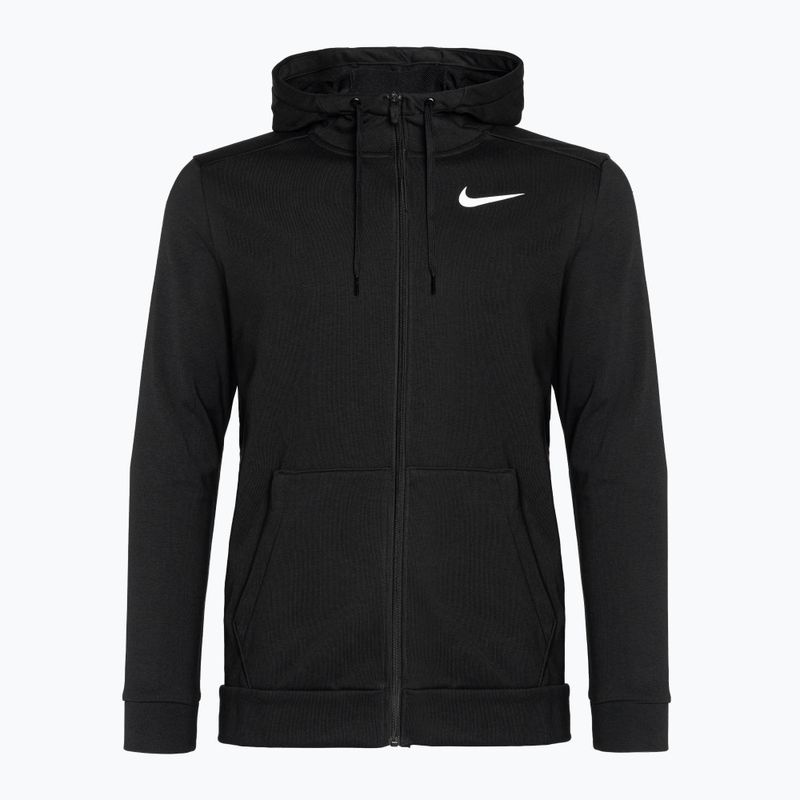Pánska mikina Nike Dri-Fit Fitness s kapucňou a celoprepínacím zipsom Fleece black/white