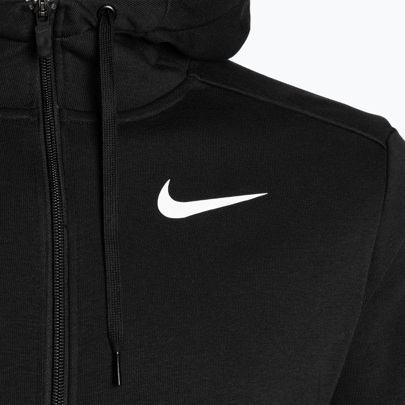 Pánska mikina Nike Dri-Fit Fitness s kapucňou a celoprepínacím zipsom Fleece black/white 3
