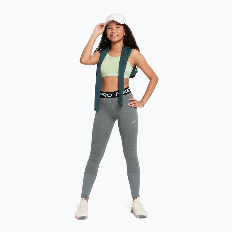 Detské legíny Nike Pro Dri-FIT carbon heather/white 2