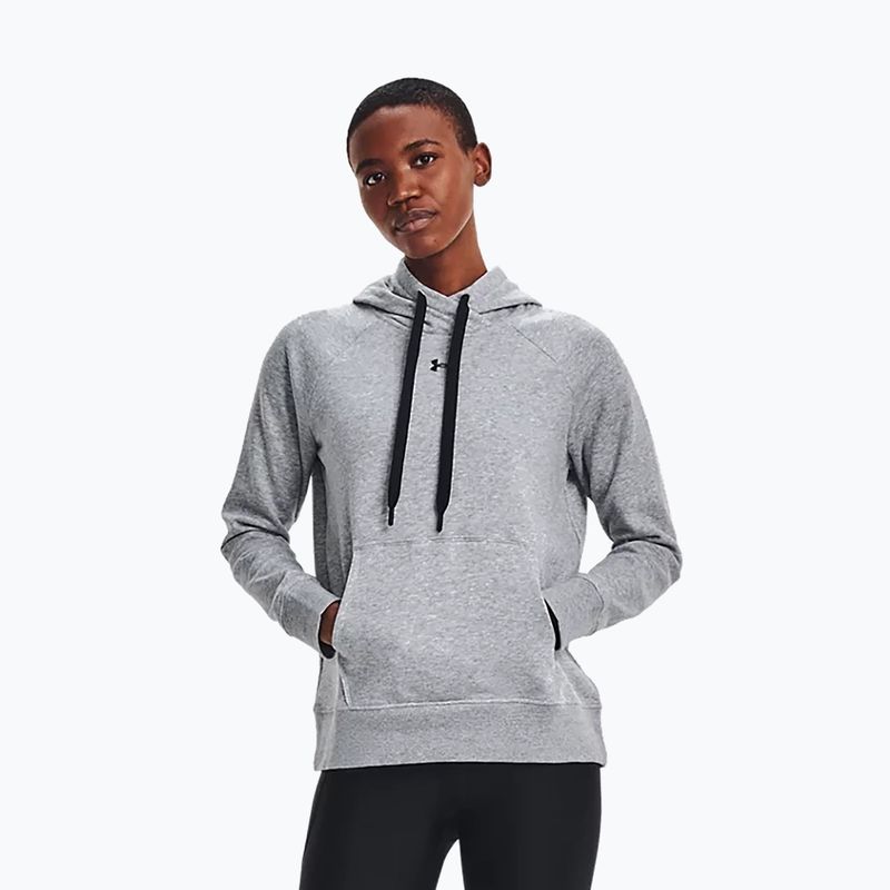 Dámska mikina Under Armour Rival Fleece Hb Hoodie šedá 1356317 3