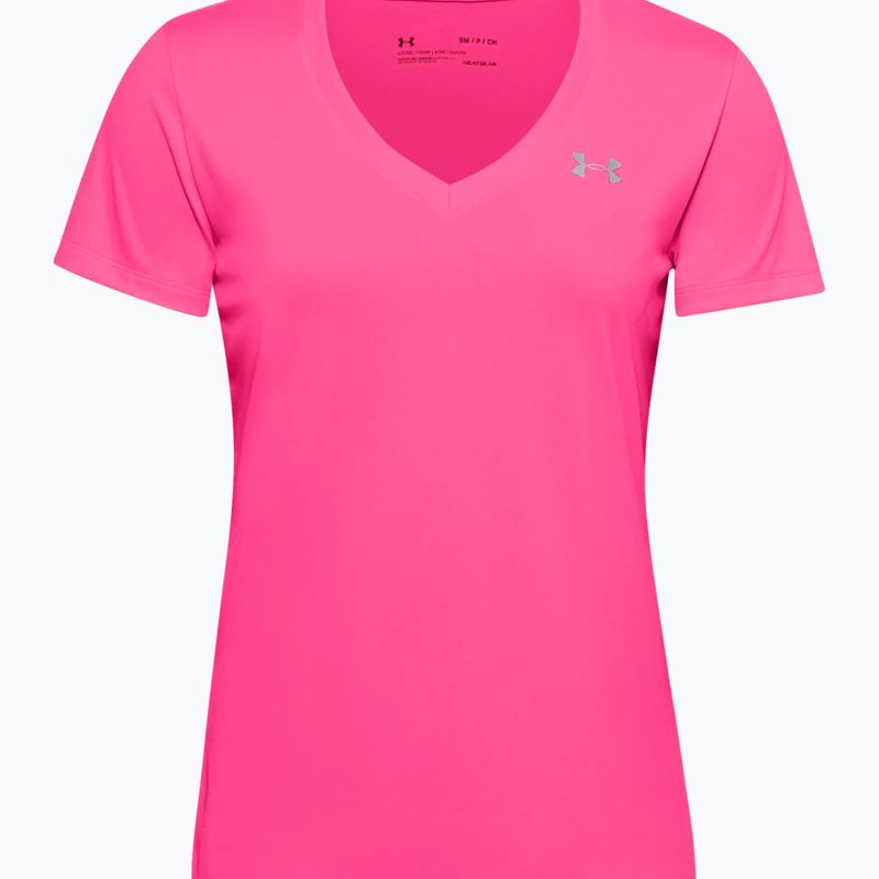 Dámske tréningové tričko Under Armour Tech SSV - Solid 653 ružovo-strieborné 1255839