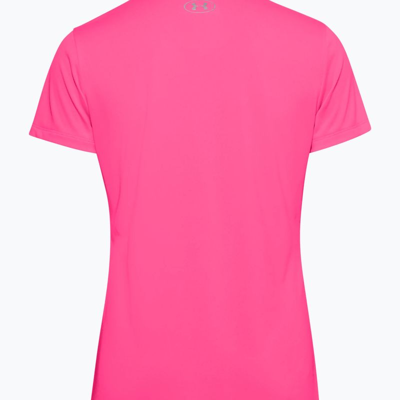 Dámske tréningové tričko Under Armour Tech SSV - Solid 653 ružovo-strieborné 1255839 2