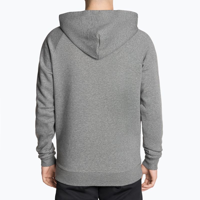 Pánska mikina Under Armour Rival Hoodie pitch gray light heather/onyx white 3