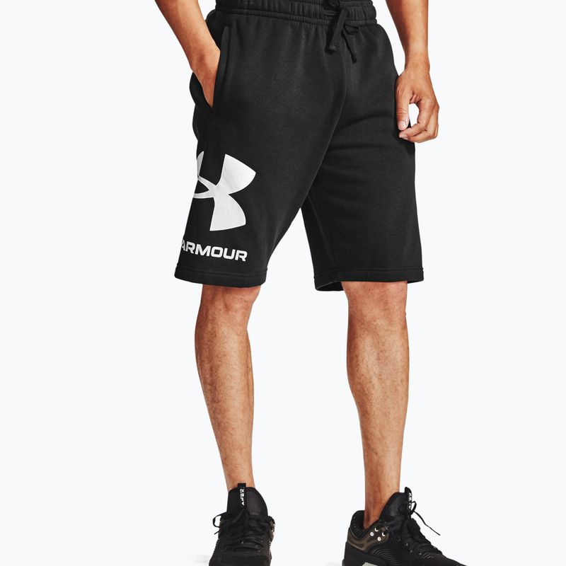 Under Armour Rival Fleece pánske tréningové šortky čierne 1357118