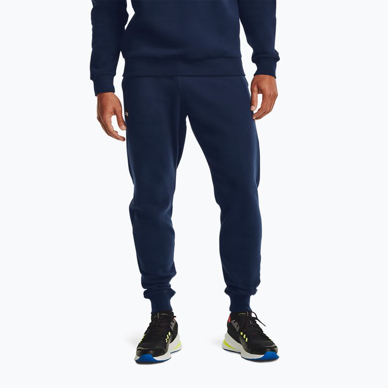 Pánske teplákové Under Armour Rival Fleece Joggers navy blue