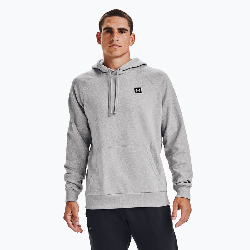 Pánska mikina Under Armour Rival Hoodie mod gray light heather/black 2