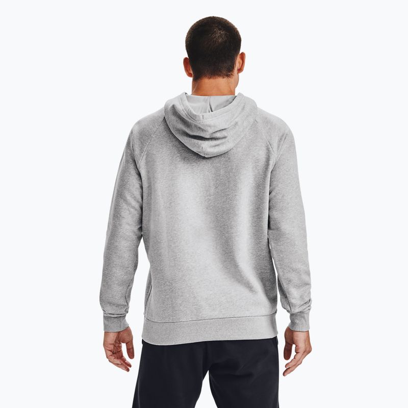 Pánska mikina Under Armour Rival Hoodie mod gray light heather/black 6