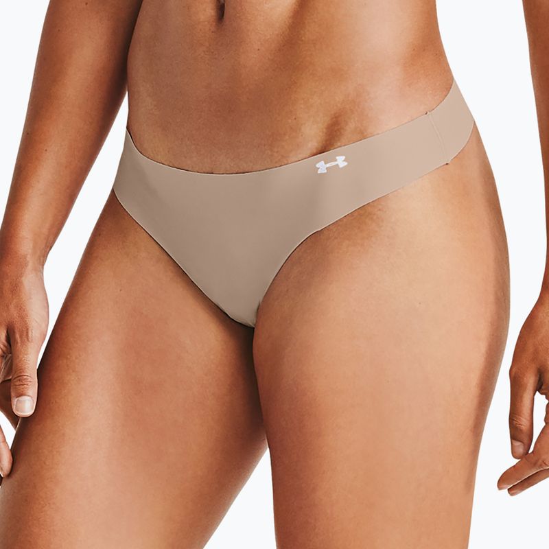 Under Armour Ps Thong dámske nohavičky 3 ks čierna/béžová/grafitová 2