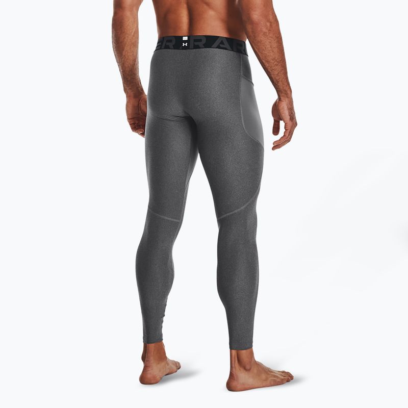 Pánske tréningové legíny Under Armour HeatGear carbon heather/black 3